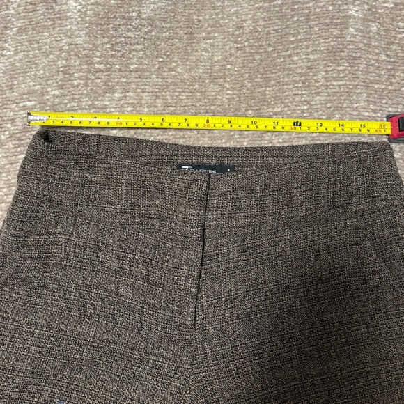 NY & Co 7th Avenue Suiting Collection Tweed Trousers Brown Wide Leg Stretch Work - Picture 5 of 10